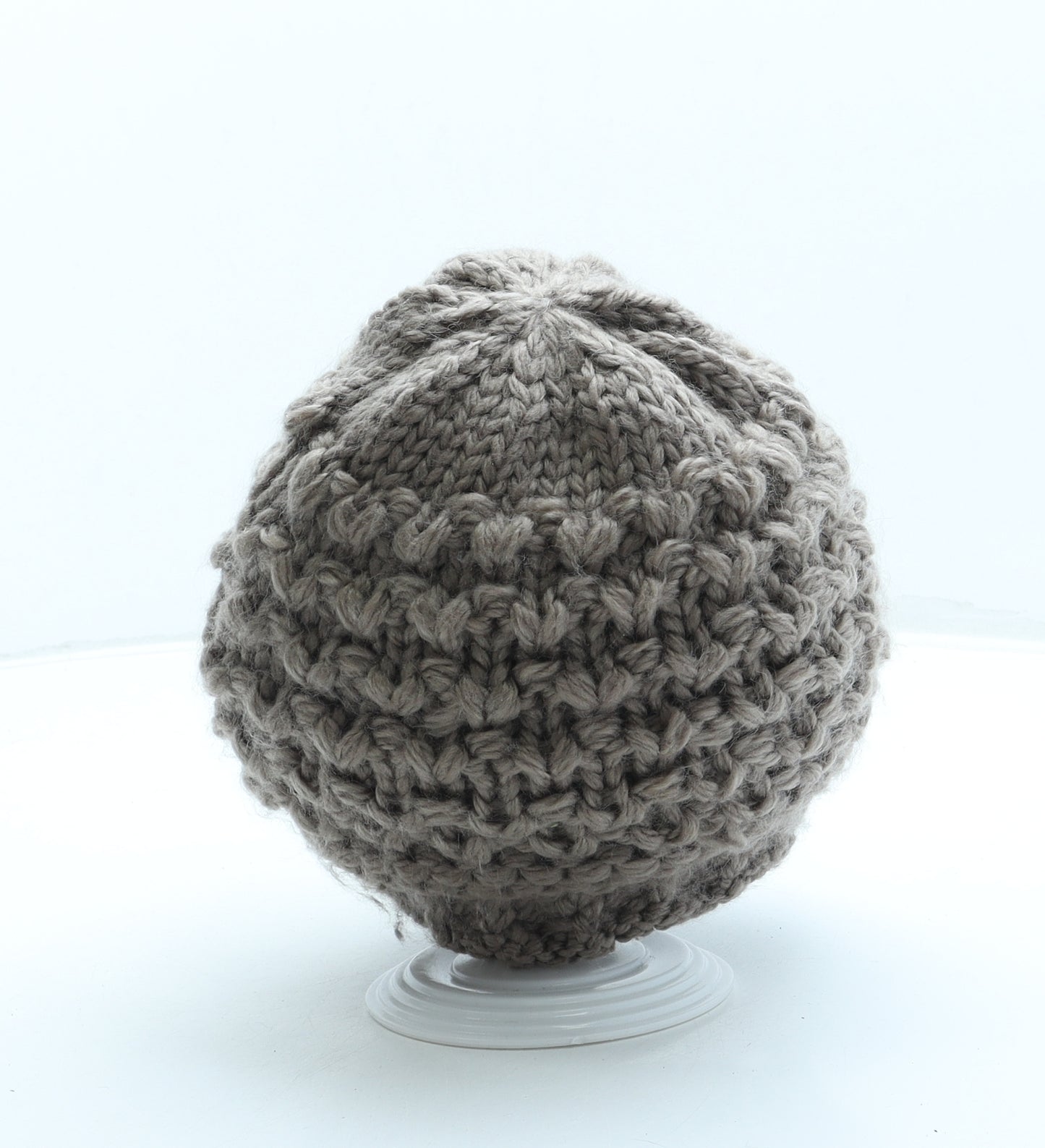 SheIn Womens Beige Polyester Beanie Size S - Flowers