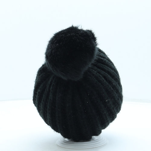 Primark Womens Black Acrylic Bobble Hat One Size