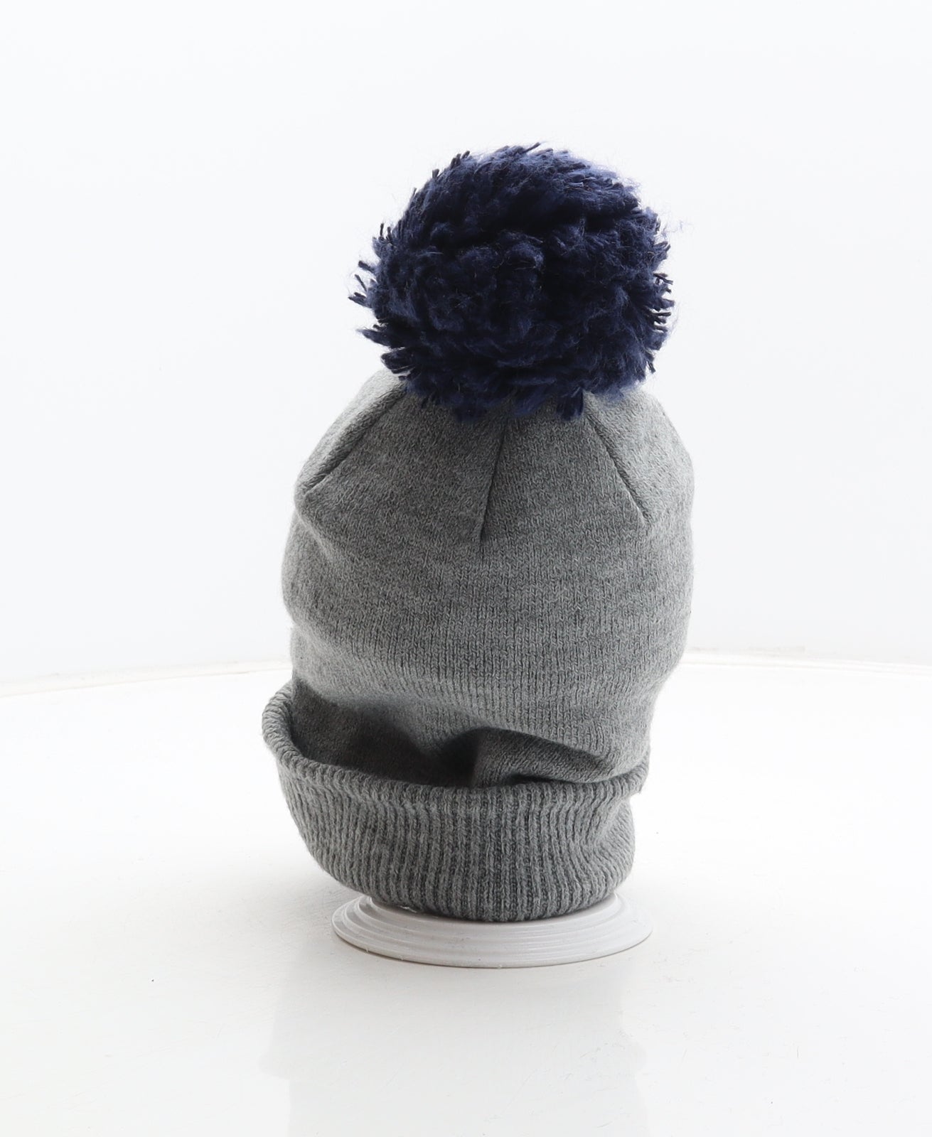 Preworn Boys Grey Acrylic Bobble Hat One Size - Penguin