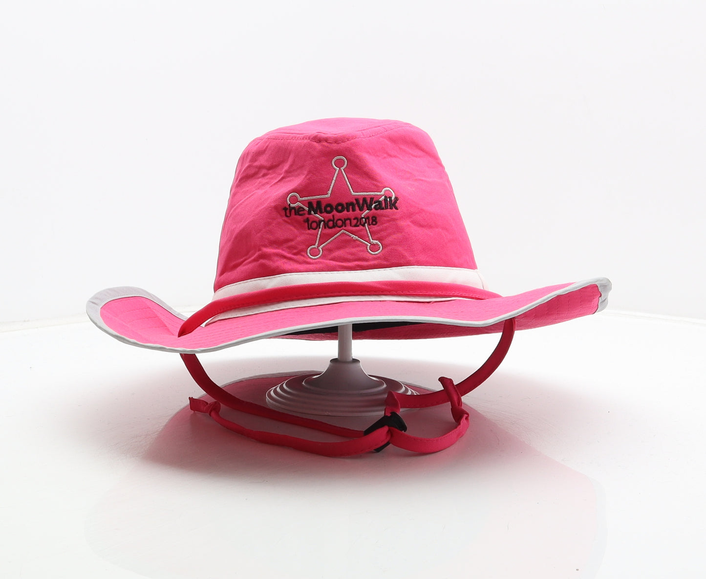 Preworn Womens Pink Fabric Cowboy Hat One Size - The Moonwalk, Uniting against breast cancer