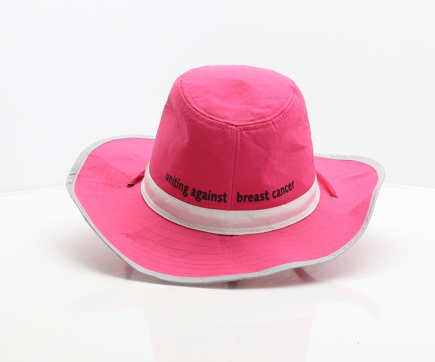 Preworn Womens Pink Fabric Cowboy Hat One Size - The Moonwalk, Uniting against breast cancer