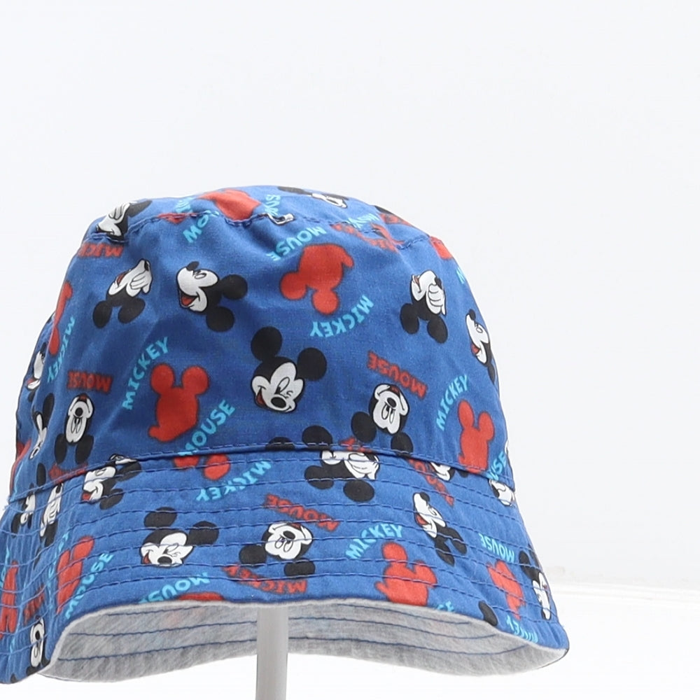 Primark Boys Blue Geometric Polyester Bucket Hat Size XS - Mickey Mouse, Disney