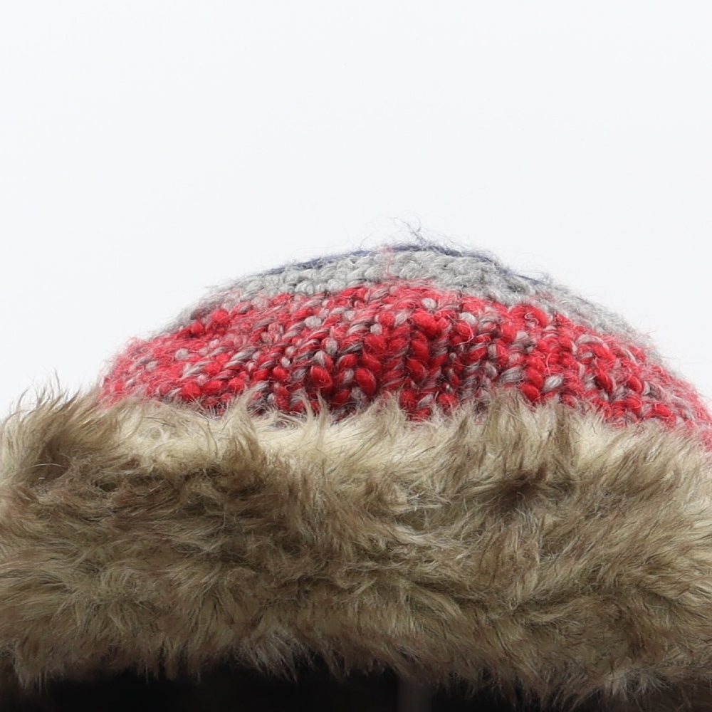 Fat Face Mens Multicoloured Striped Acrylic Trapper Hat One Size