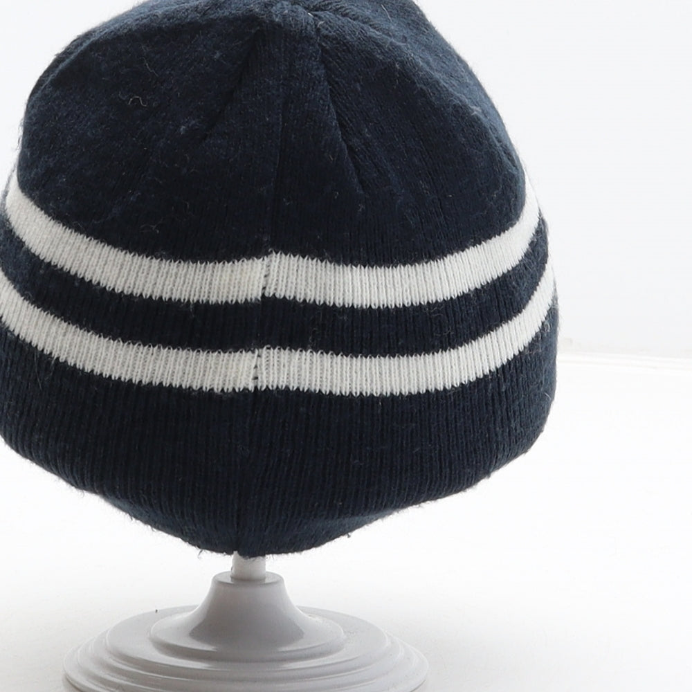 Official AFL Boys Blue Striped Acrylic Beanie One Size - Carlton Football Club