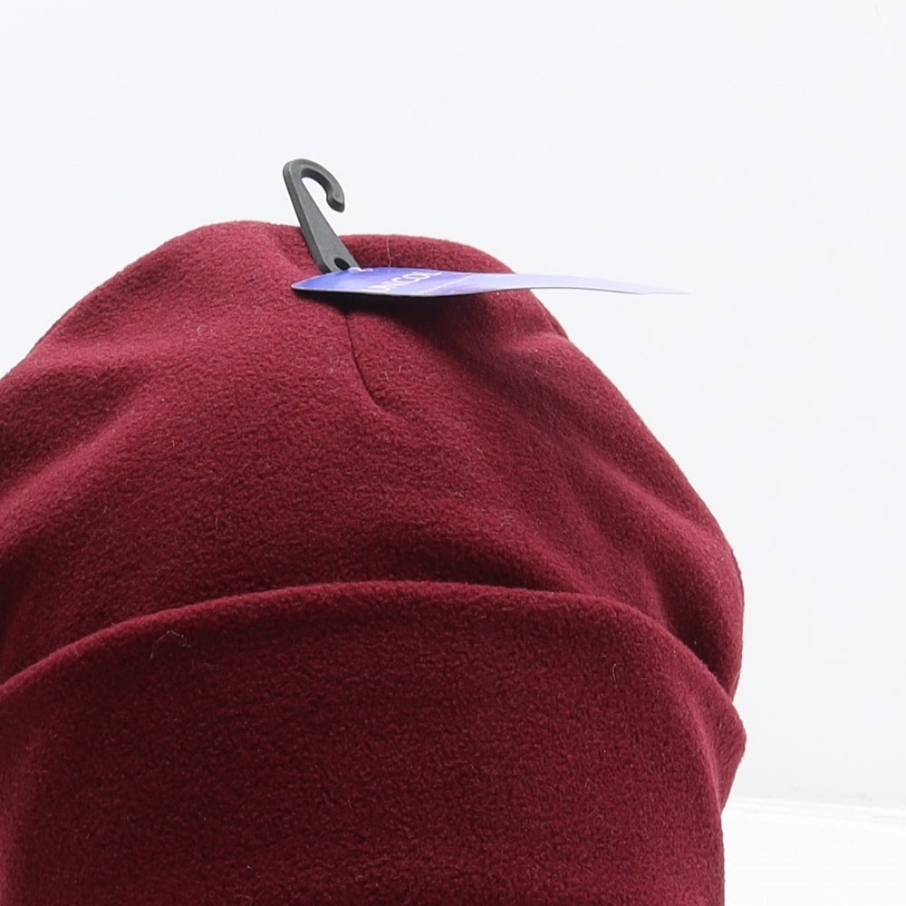 Unicol Mens Red Polyester Beanie One Size