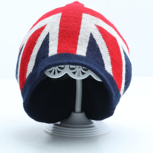 Preworn Boys Multicoloured Geometric Acrylic Beanie One Size - Union Jack