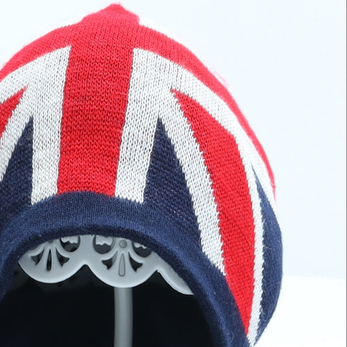 Preworn Boys Multicoloured Geometric Acrylic Beanie One Size - Union Jack