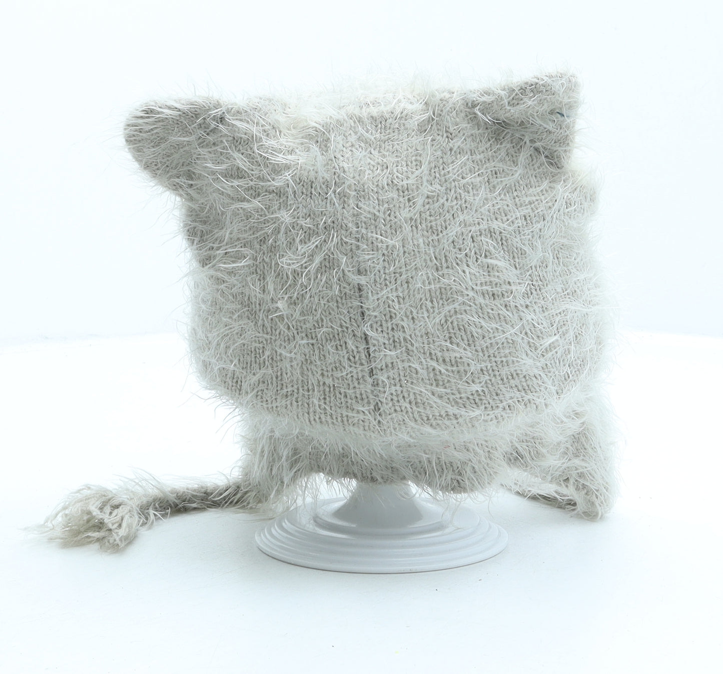 Young Dimension Girls Grey Acrylic Bonnet One Size - Owl