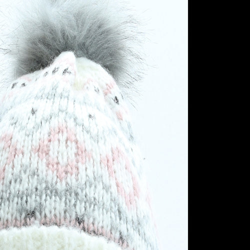 New Look Womens Multicoloured Fair Isle Acrylic Bobble Hat One Size
