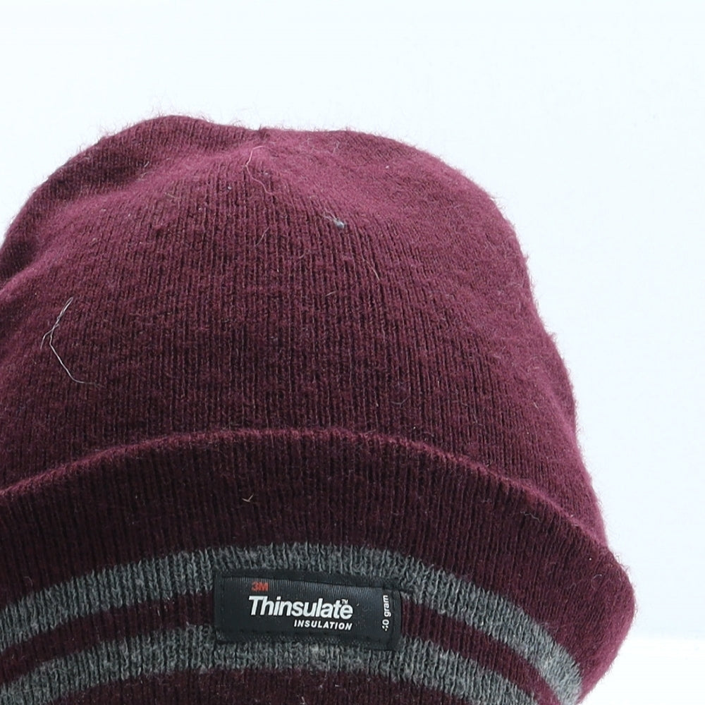 Thinsulate Mens Red Acrylic Beanie One Size