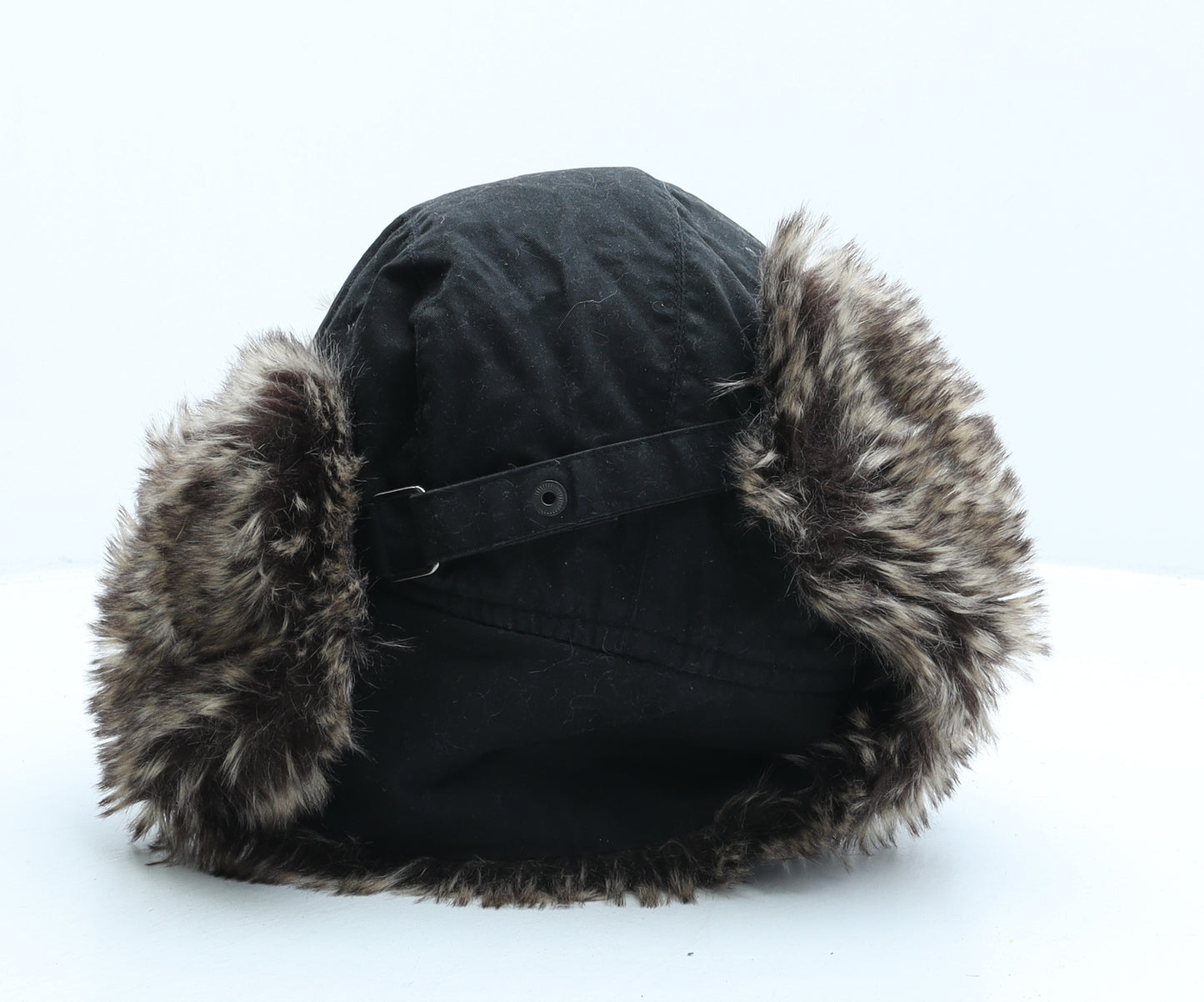 Marks and Spencer Mens Black Cotton Trapper Hat Size M