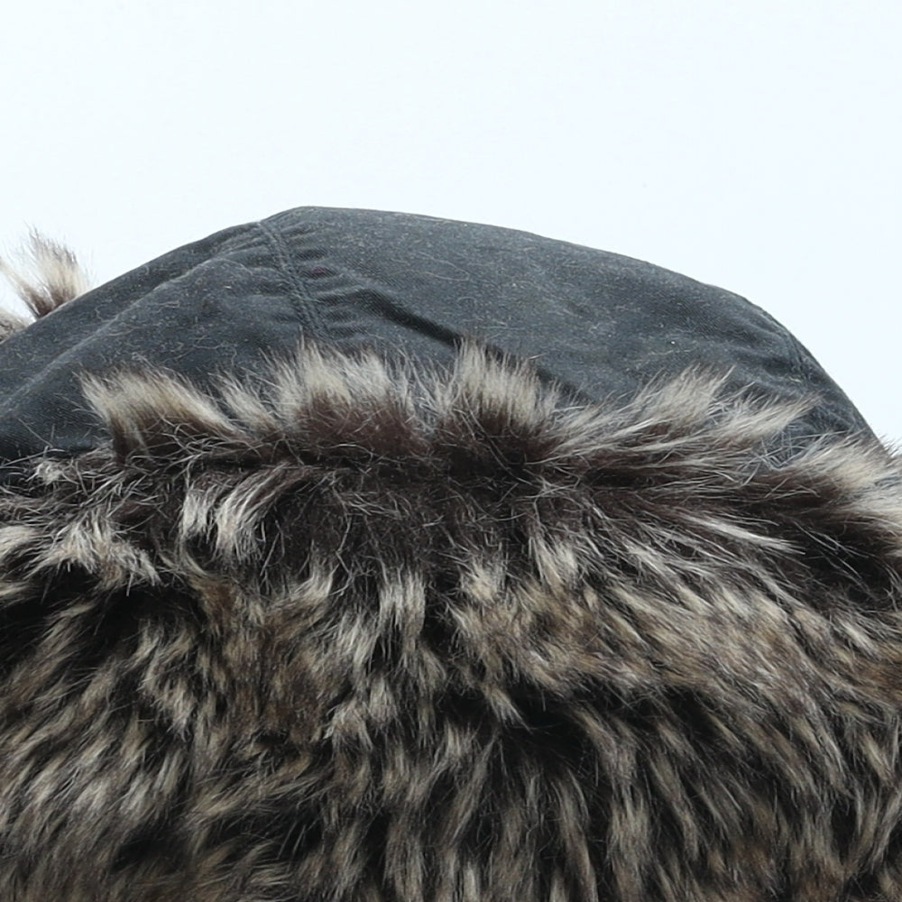 Marks and Spencer Mens Black Cotton Trapper Hat Size M