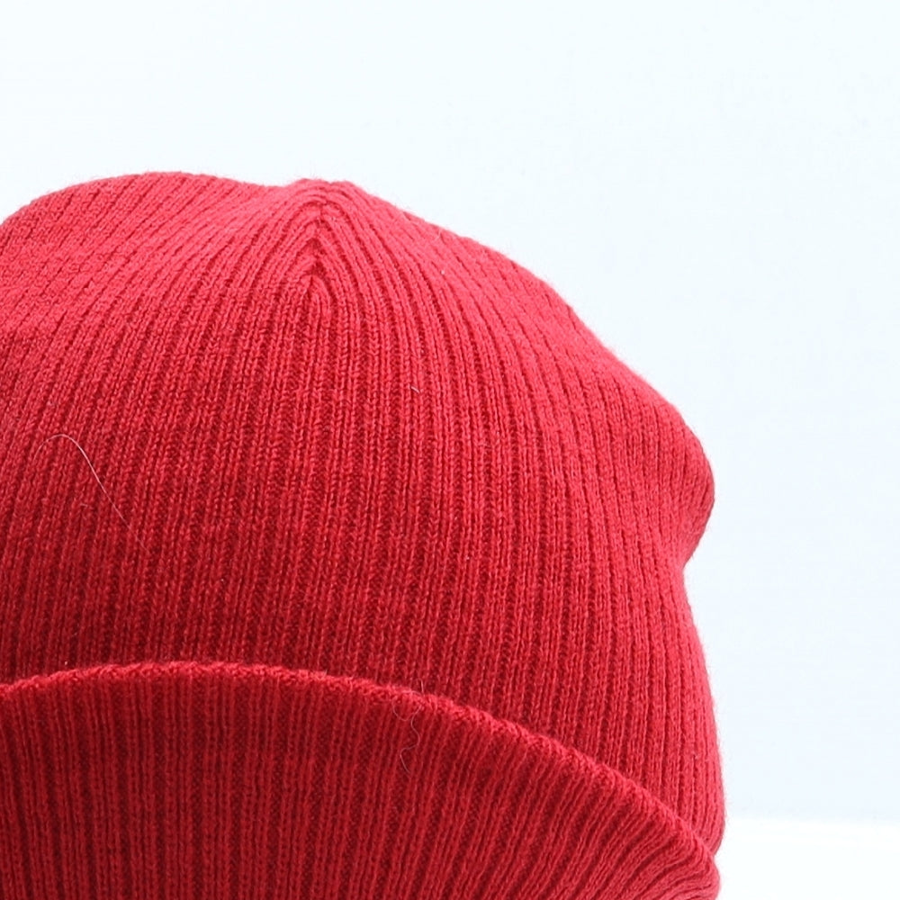 New Look Womens Red Acrylic Beanie One Size