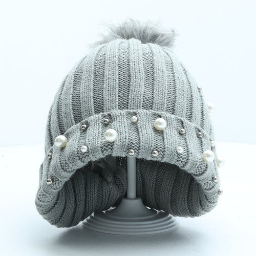 Primark Womens Grey Acrylic Beanie One Size