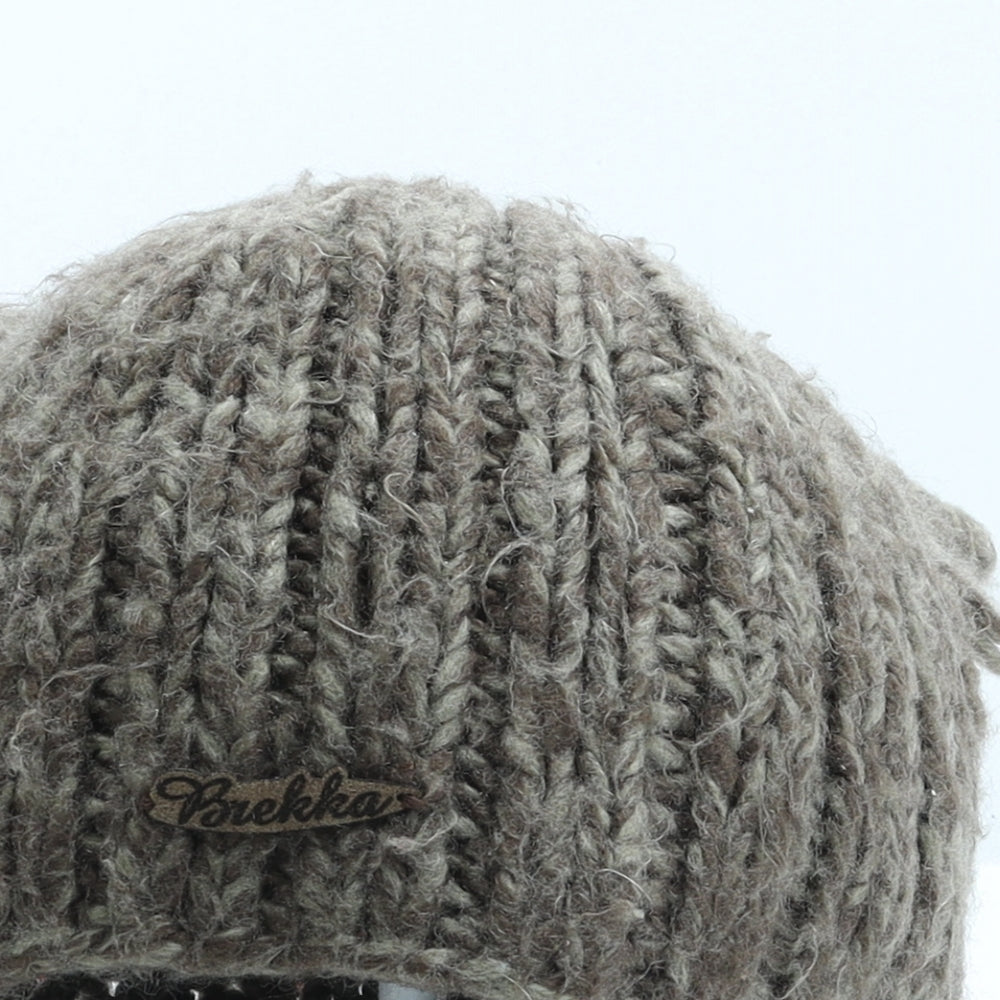 Brekka Womens Brown Acrylic Beanie One Size