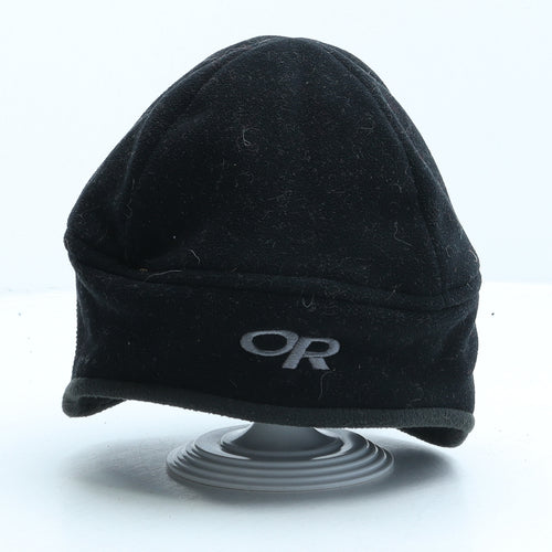 Windstopper Boys Black Polyester Beanie Size L