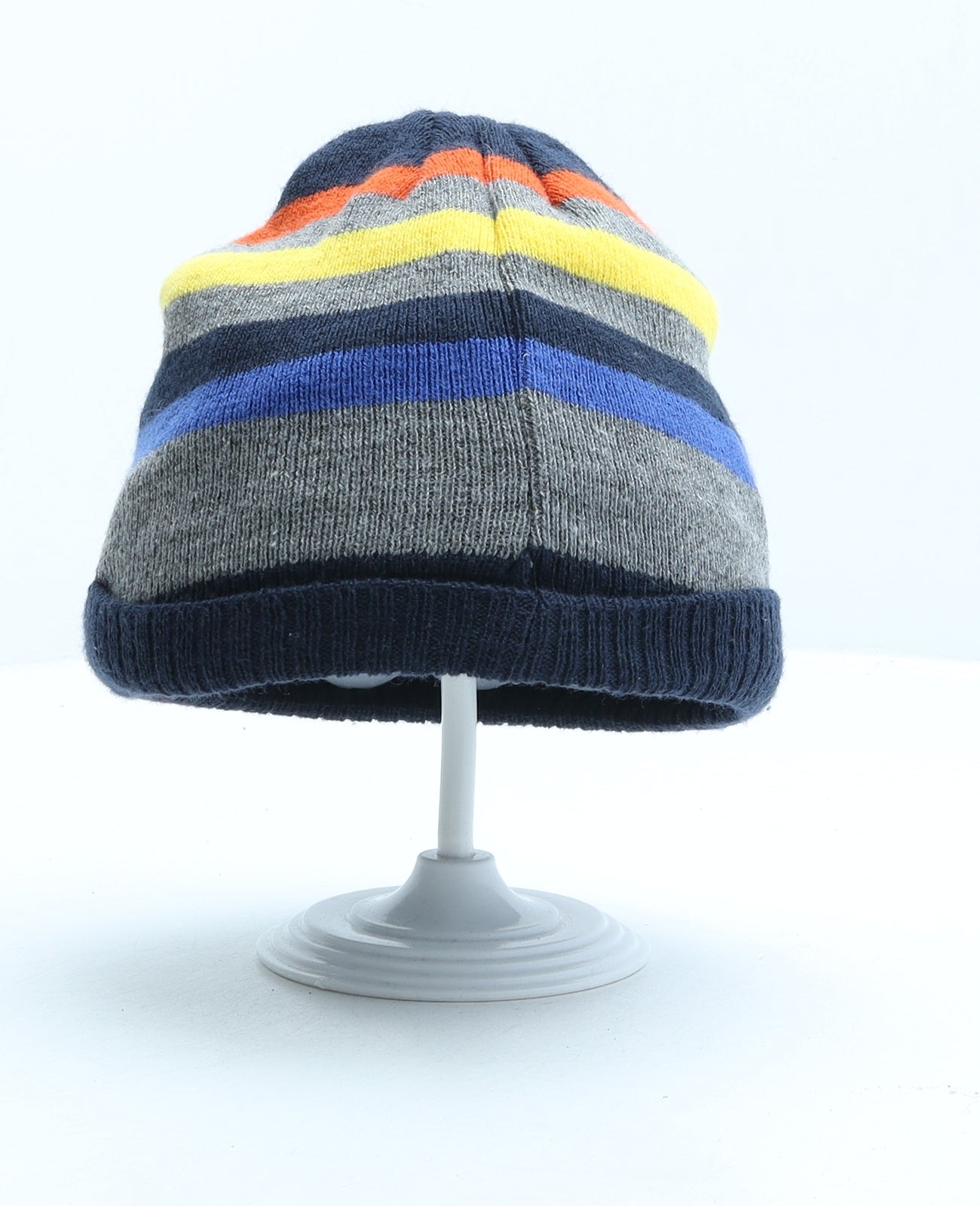George Boys Multicoloured Striped Acrylic Beanie One Size