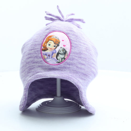 George Girls Purple Acrylic Bonnet One Size - Sofia The First