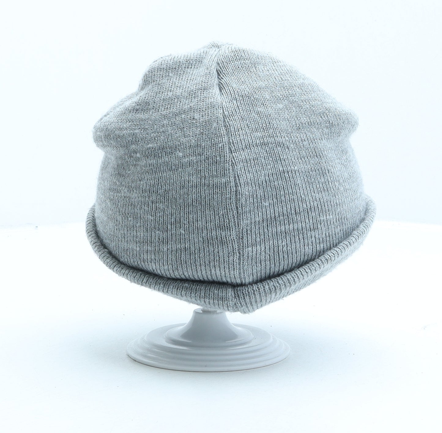 Primark Girls Grey Acrylic Beanie Size M - London
