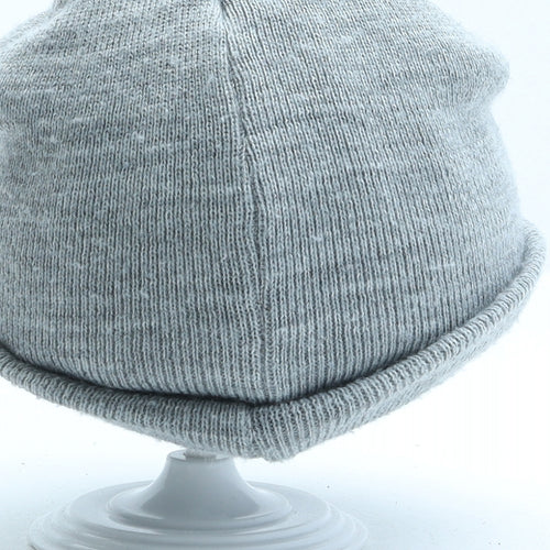 Primark Girls Grey Acrylic Beanie Size M - London