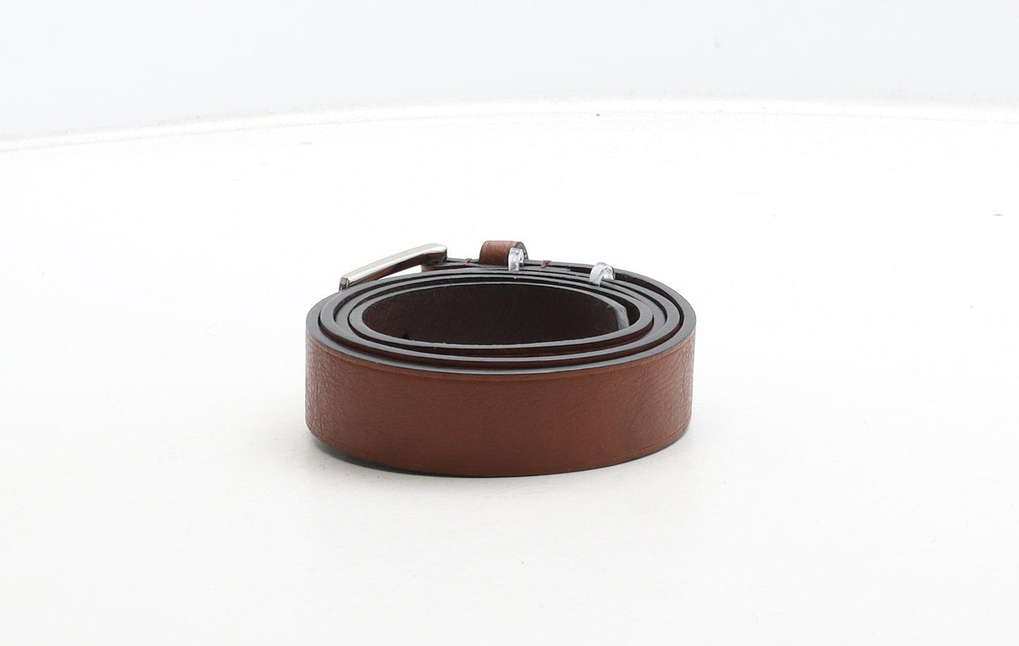 Marks and Spencer Mens Brown Solid Leather Dress Belt Belt Size 42