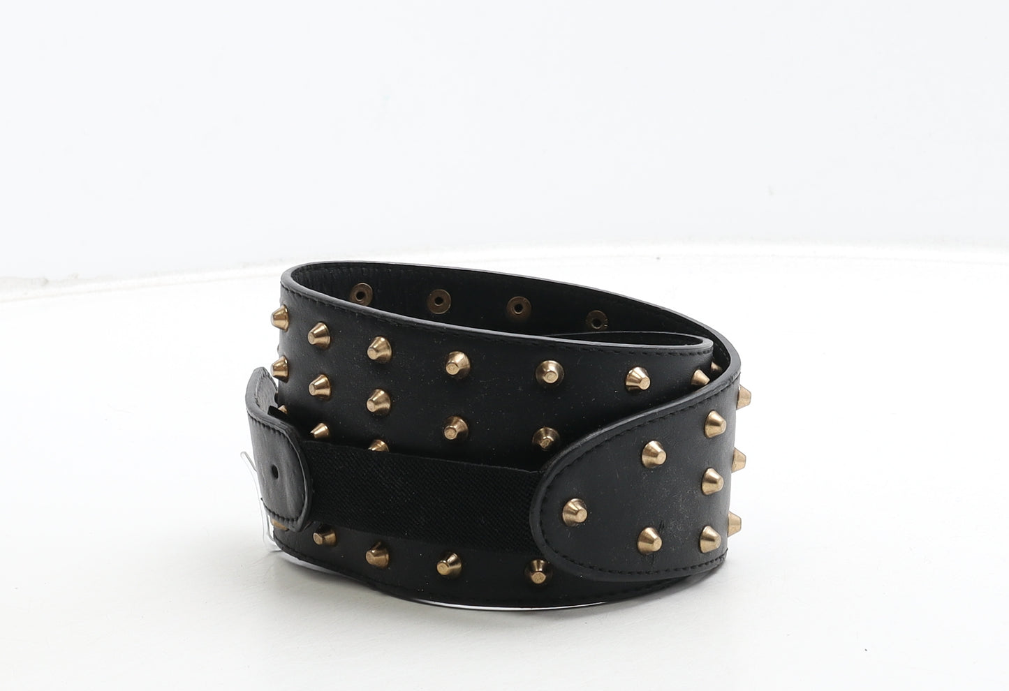 Atmosphere Womens Black Solid Polyurethane Waist Belt Belt Size M