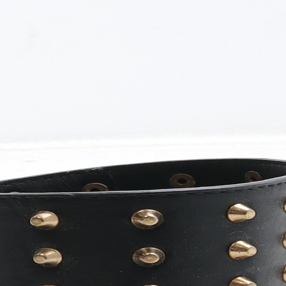 Atmosphere Womens Black Solid Polyurethane Waist Belt Belt Size M