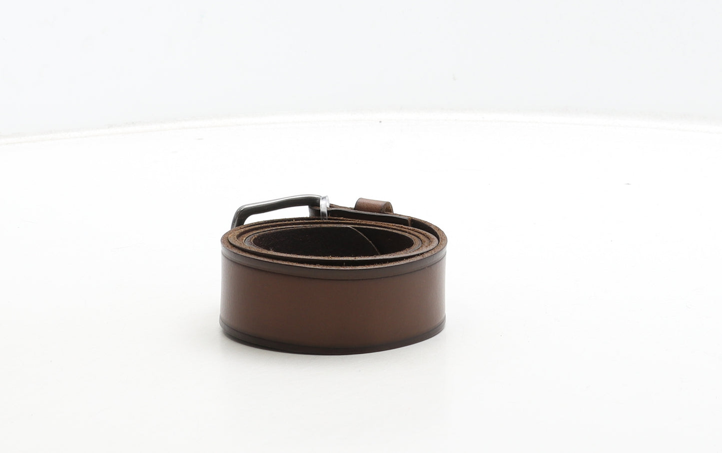 Wrangler Mens Brown Solid Leather Dress Belt Belt Size 38