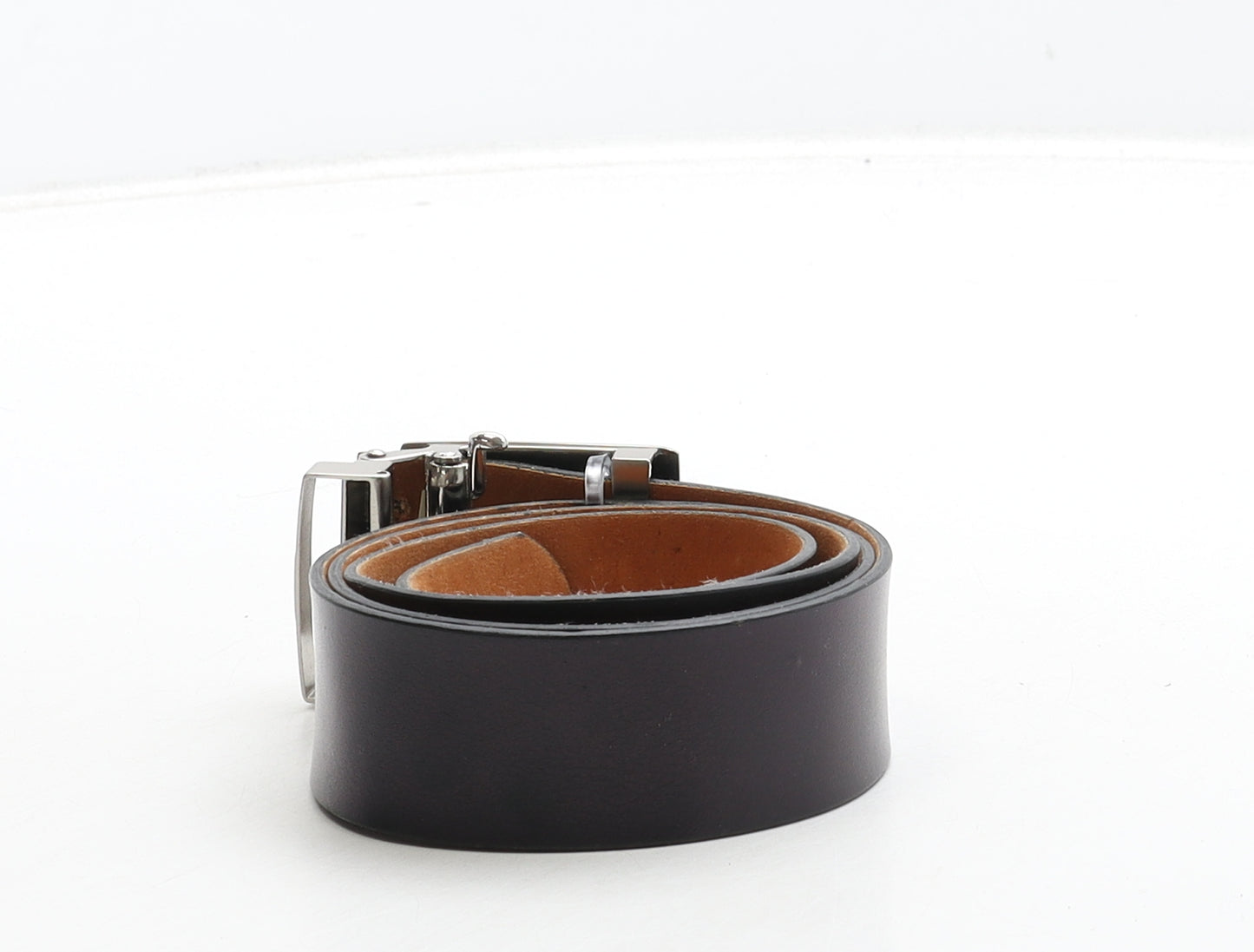 Lee Jeans Mens Brown Solid Leather Dress Belt Belt Size 42