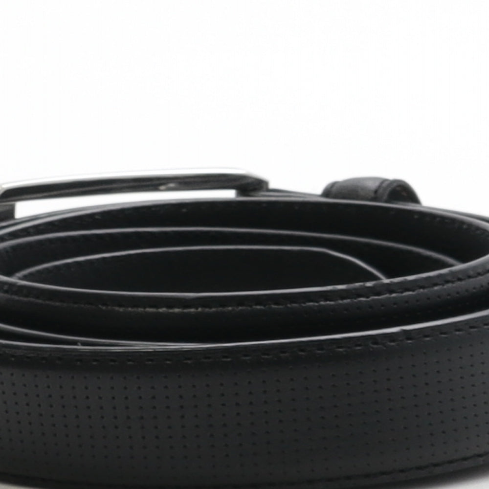 Ben Sherman Mens Black Solid Leather Dress Belt Belt Size 46
