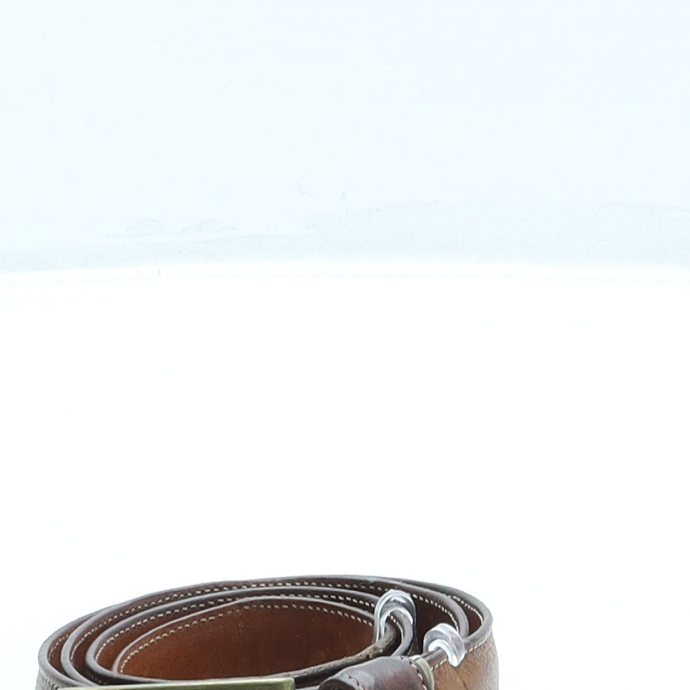 Mulberry Mens Brown Solid Leather Dress Belt Belt Size 32