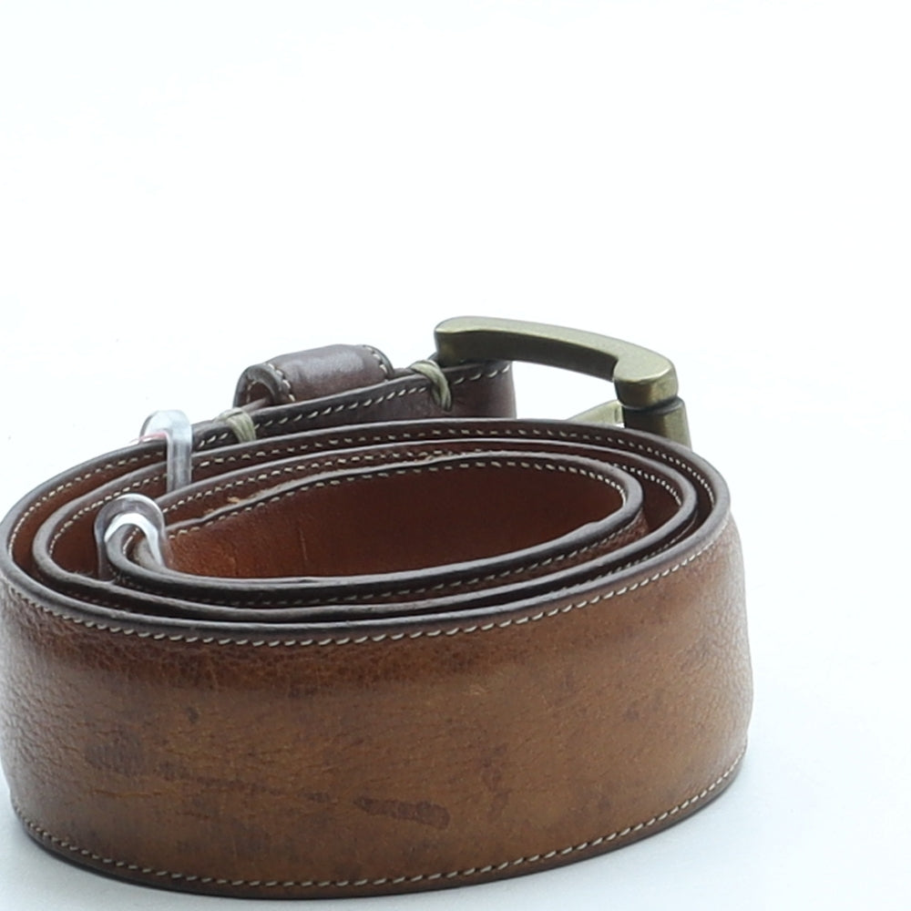 Mulberry Mens Brown Solid Leather Dress Belt Belt Size 32