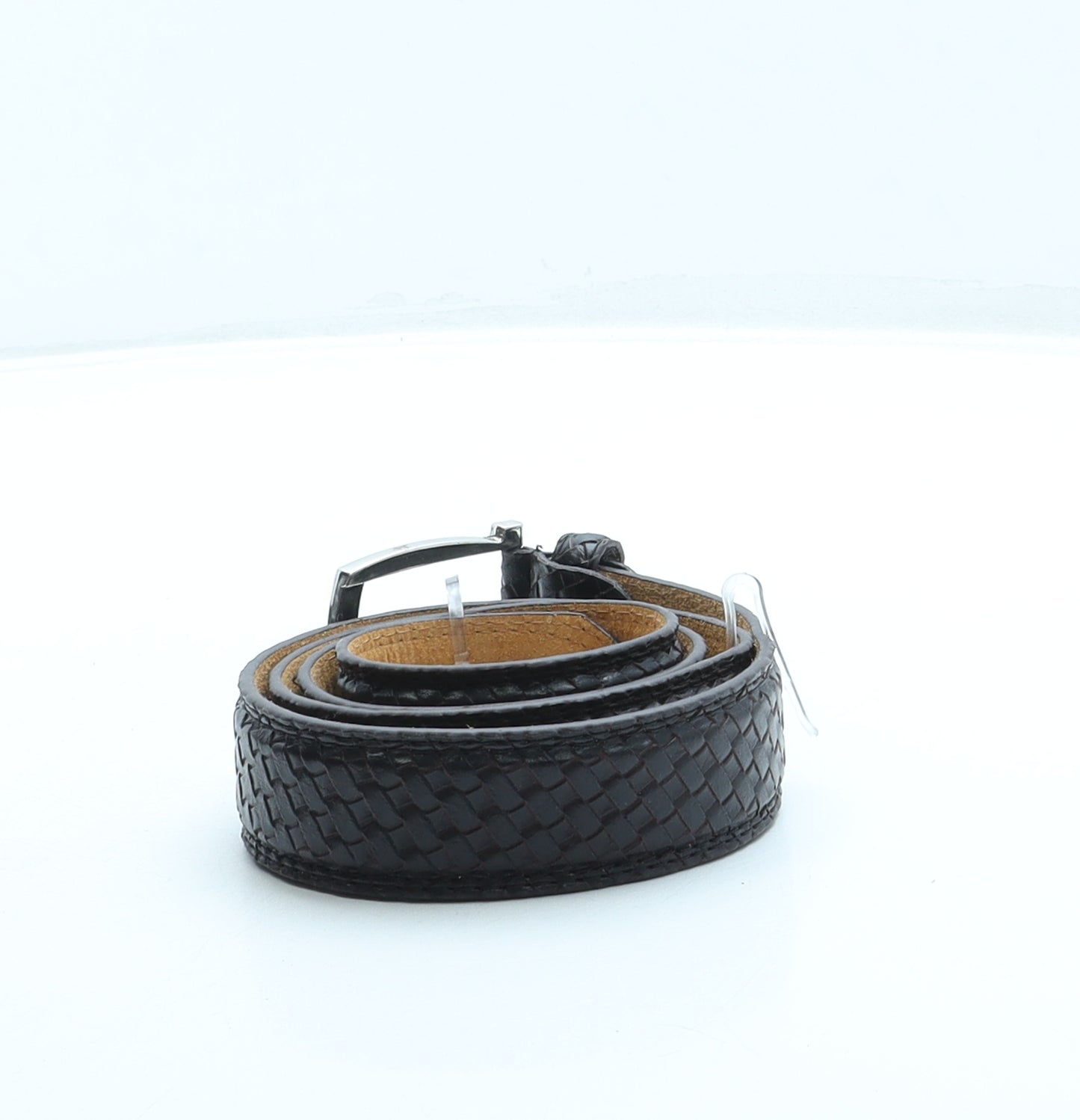 Kensington Accessories Mens Black Solid Leather Dress Belt Belt Size 38