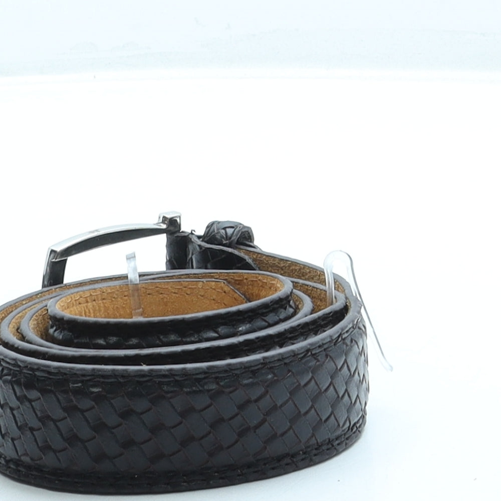Kensington Accessories Mens Black Solid Leather Dress Belt Belt Size 38