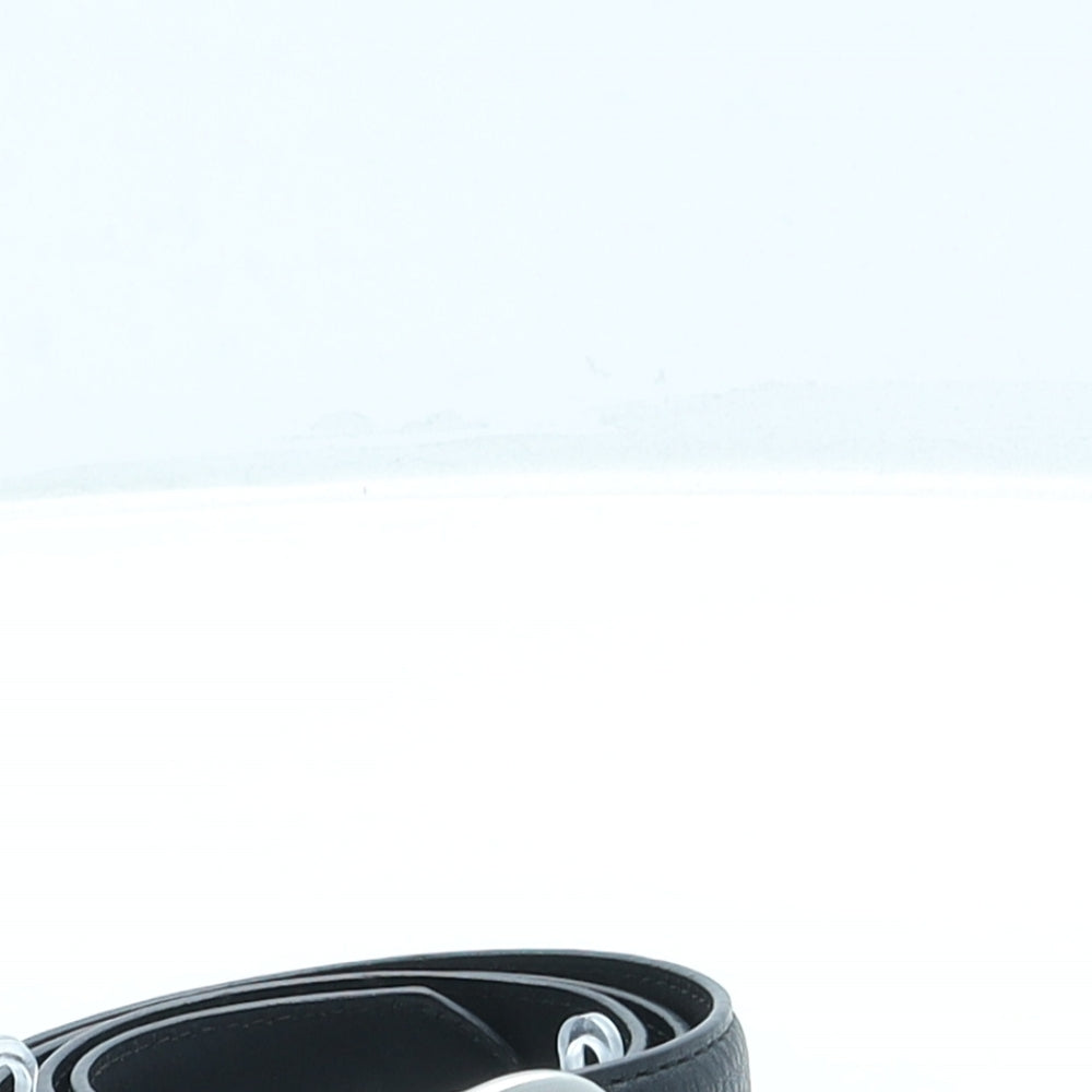 NEXT Womens Black Solid Faux Leather Fashion Belt Belt Size S