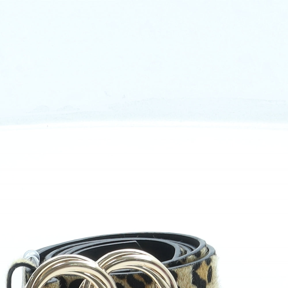 Primark Womens Beige Animal Print Polyester Fashion Belt Belt Size XL