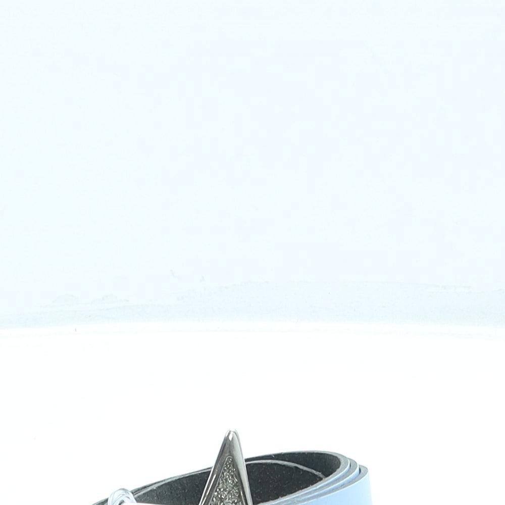 MK One Womens Blue Solid Faux Leather Fashion Belt Belt Size S - Star