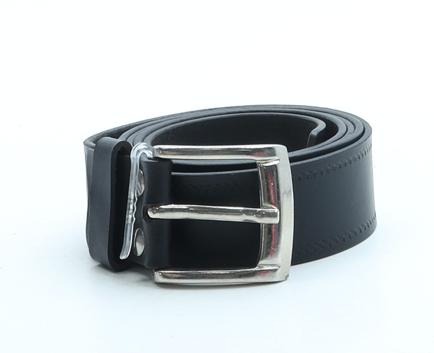 Tailored Image Mens Black Solid Leather Dress Belt Belt Size 42