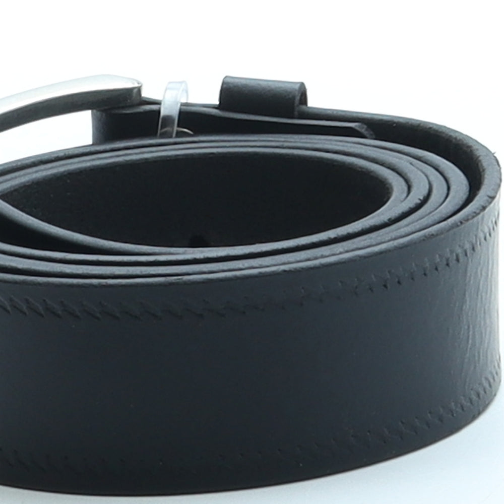 Tailored Image Mens Black Solid Leather Dress Belt Belt Size 42