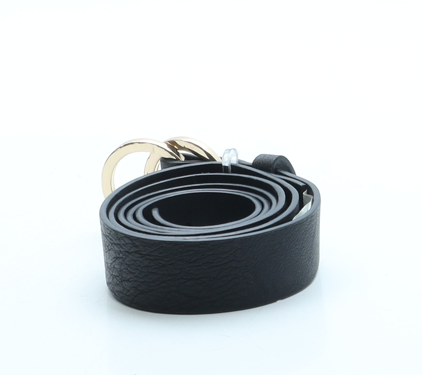 Primark Womens Black Solid Faux Leather Fashion Belt Belt Size M