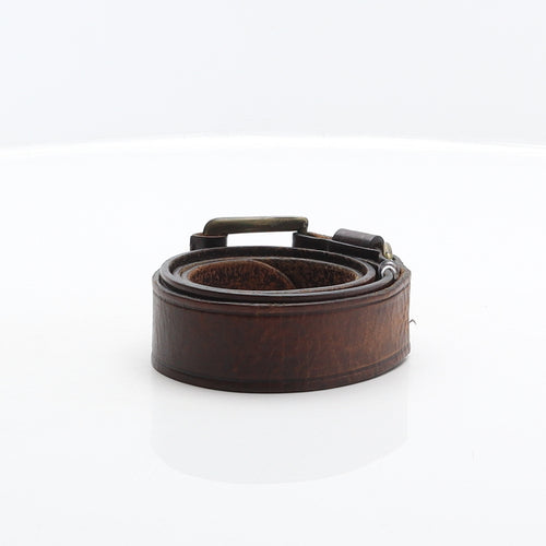 Trader Jeans Company Mens Brown Solid Leather Dress Belt Belt Size 40