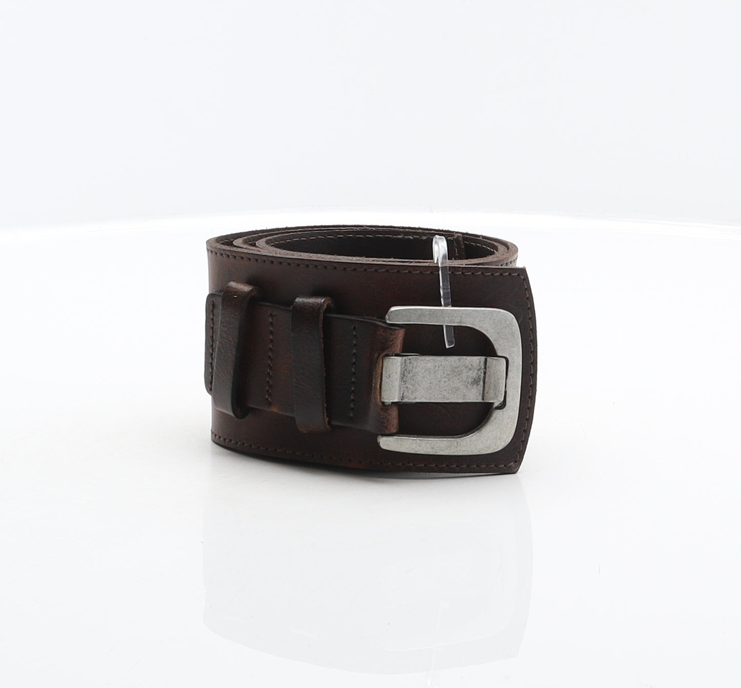 NEXT Womens Brown Solid 100% Genuine Leather Waist Belt Belt Size M