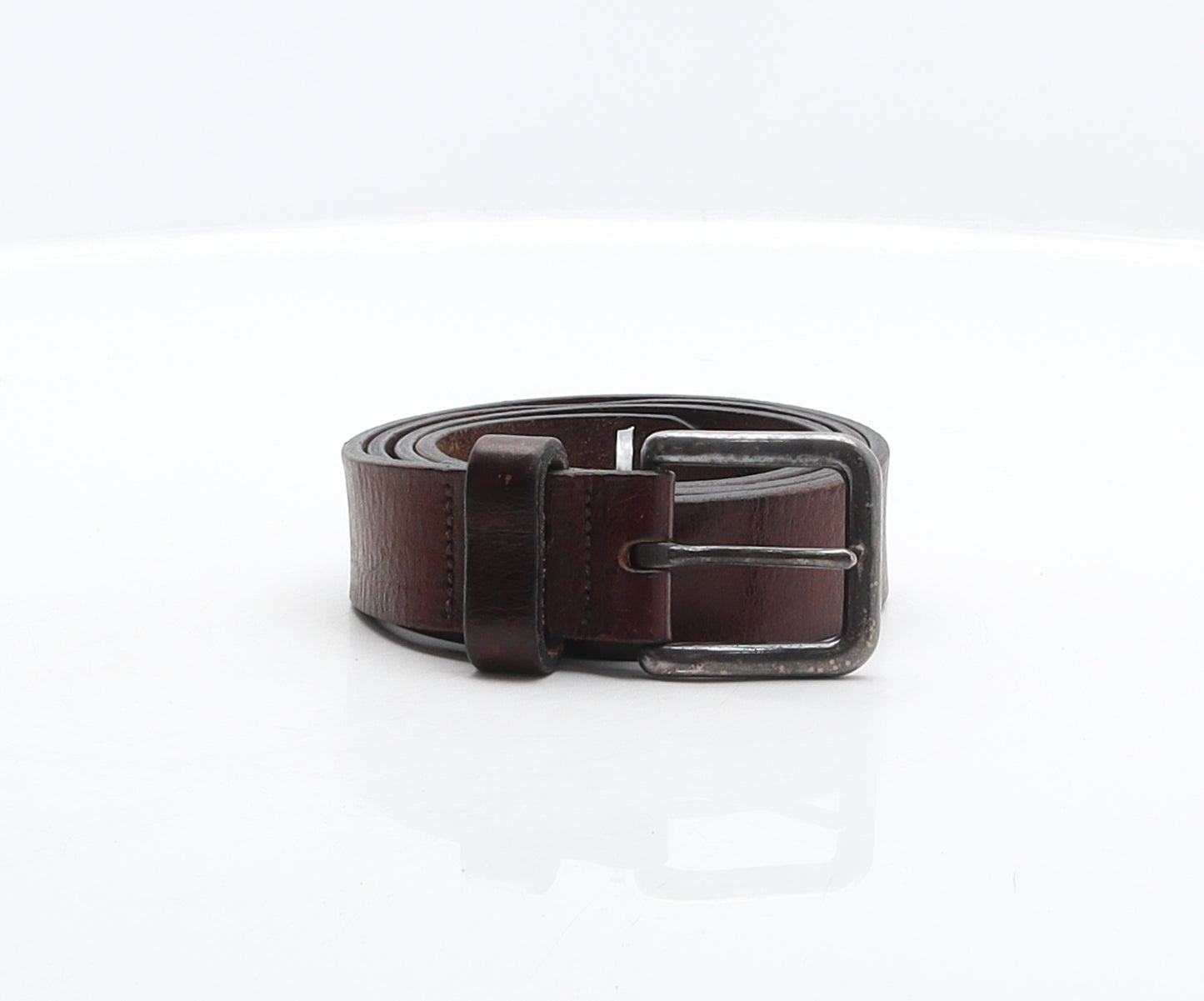 Marks and Spencer Mens Brown Solid Leather Dress Belt Belt Size 36