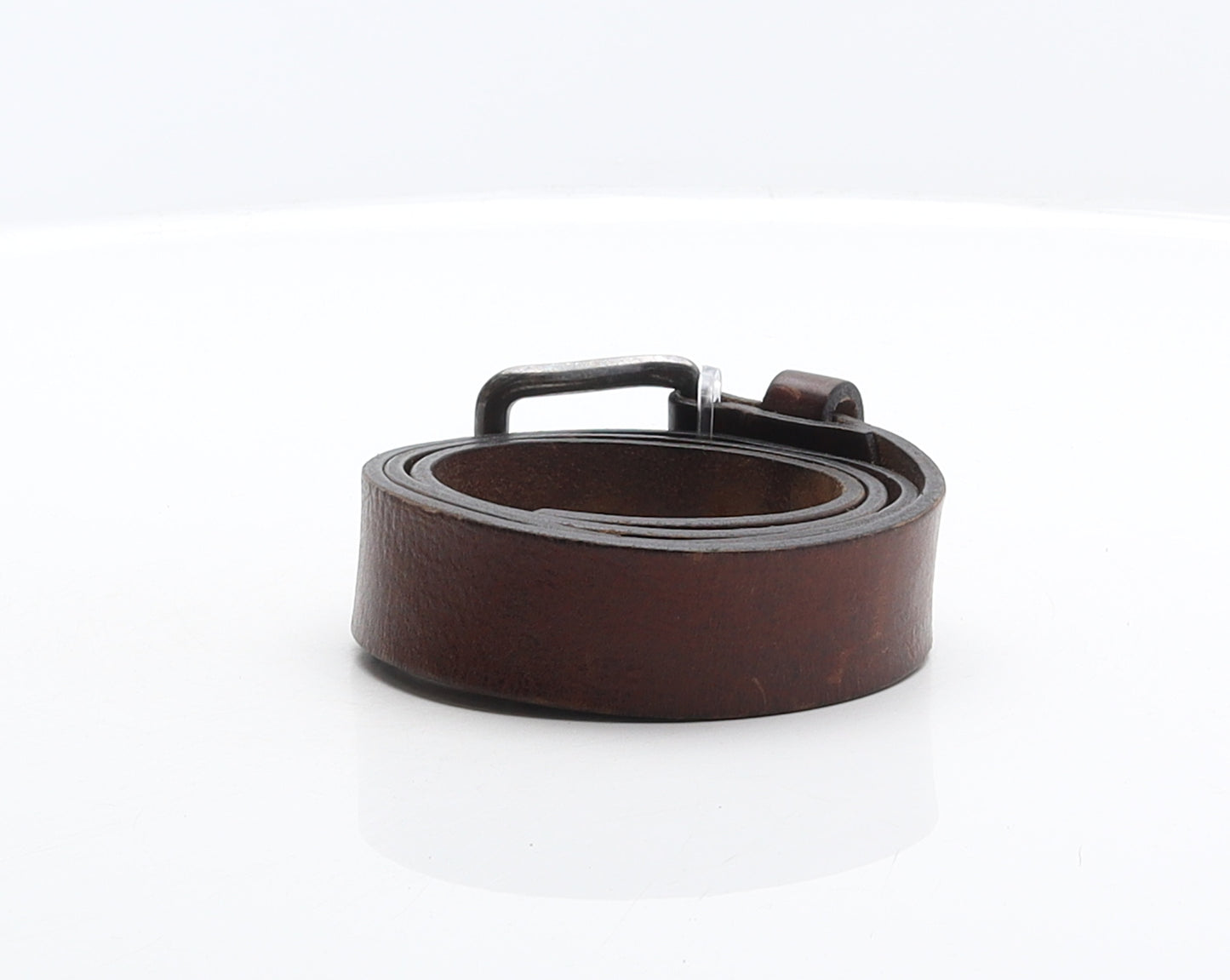 Marks and Spencer Mens Brown Solid Leather Dress Belt Belt Size 36