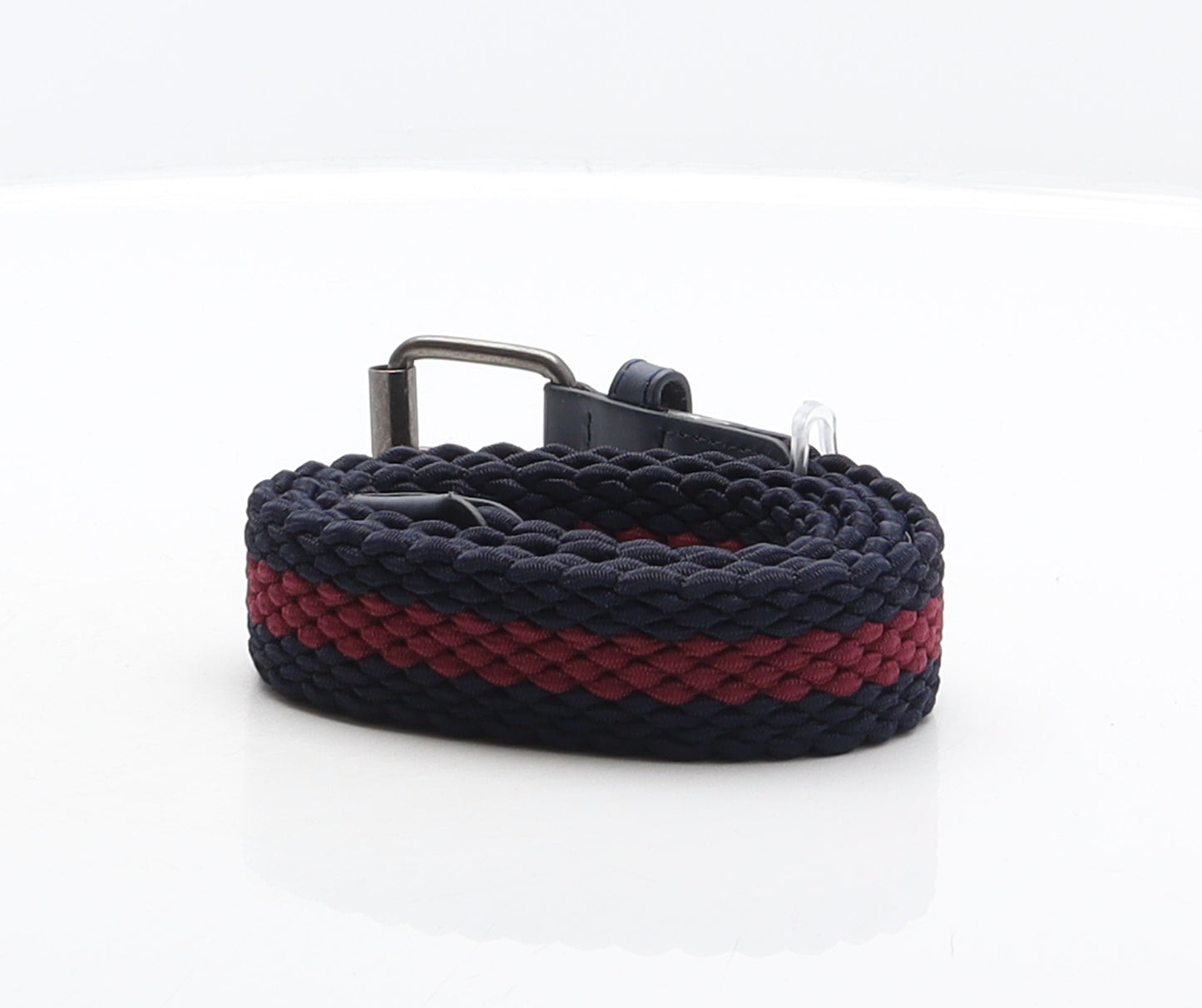Thomas Calvi Mens Multicoloured Striped Polyester Braided/Woven Belt Belt Size M