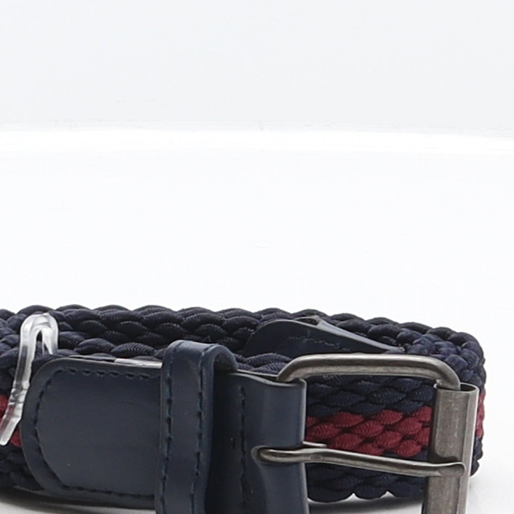 Thomas Calvi Mens Multicoloured Striped Polyester Braided/Woven Belt Belt Size M