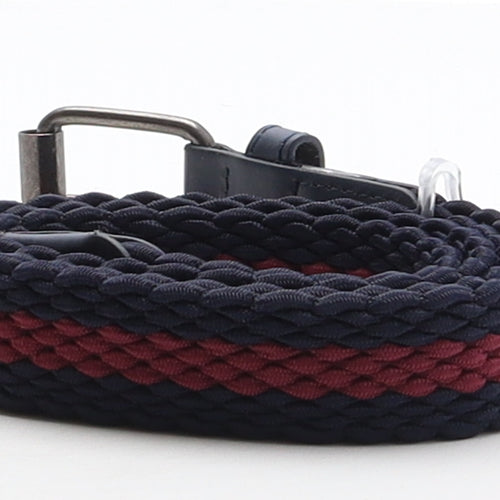 Thomas Calvi Mens Multicoloured Striped Polyester Braided/Woven Belt Belt Size M