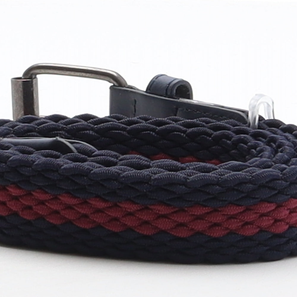 Thomas Calvi Mens Multicoloured Striped Polyester Braided/Woven Belt Belt Size M