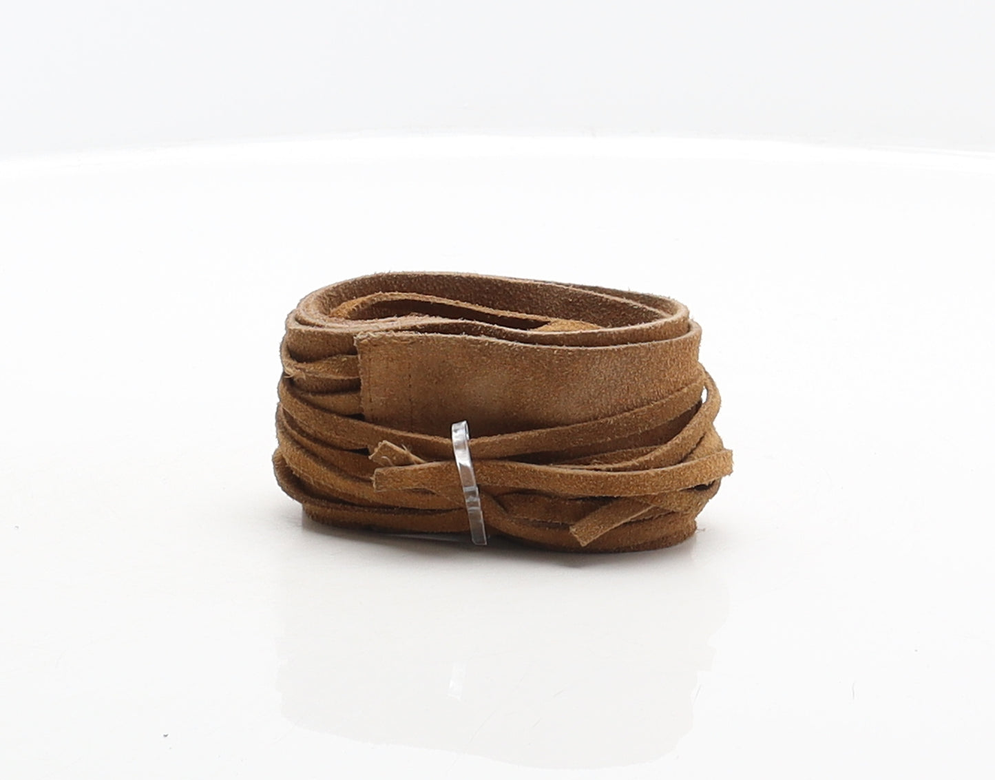 Preworn Womens Brown Solid Leather Waist Belt Belt One Size