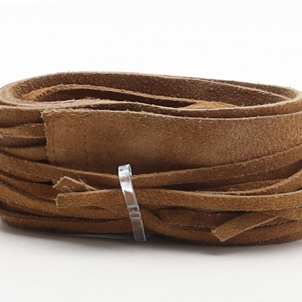 Preworn Womens Brown Solid Leather Waist Belt Belt One Size
